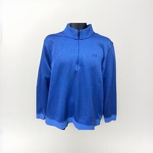 Under Armour Mens 1/2 Zip Sweater Size XL Mens Blue Long Sleeve Mock Neck